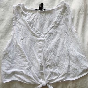 White cropped tank top